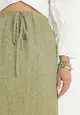 Zielona Spódnica Maxi z Gumką w Pasie Persa