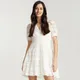 Koronkowa sukienka mini - Biały