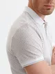 Bawełniany t-shirt polo męski z fakturą