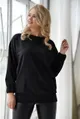 Czarna bluza oversize z naszywką na rękawie - Desirre