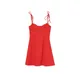 Czerwona sukienka mini z wiązanymi ramiączkami