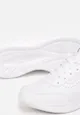 Białe Sznurowane Buty Sportowe z Cholewką przed Kostkę z Przeszyciami Teredite