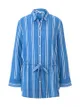 Bluzka - Loose fit - w kolorze niebiesko-białym
