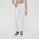 Białe jeansy skinny fit ze średnim stanem - Biały