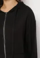 Czarny Komplet Dresowy 2-częściowy z Bluzą i Spodniami Notora