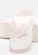 Różowe Kapcie z Aplikacją 3D Serce na Płaskiej Podeszwie Simpania