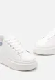 Biało-Niebieskie Sneakersy na Grubej Podeszwie Esline
