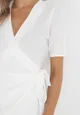 Biała Kopertowa Sukienka Mini Lapisa