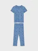 Wygodna, dwuczęściowa piżama wykonana z bawełny. - mid blue
