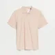 Fioletowa koszulka polo z gładkiej różowa - Różowy