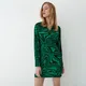 Wiskozowa sukienka w print - Zielony