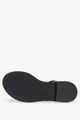 Fuksjowe sandały skórzane metaliczne damskie płaskie z liściem produkt polski casu 933