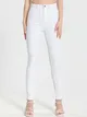Spodnie jeansowe skinny z wysokim stanem, wykonane z bawełny z domieszką elastycznych włókien. - biały