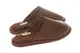 Skórzane pantofle męskie klapki domowe z ciepłą wkładką z wełny pw295 brązowy