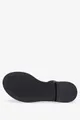 Czarne sandały skórzane damskie płaskie ze złotym liściem produkt polski casu 933
