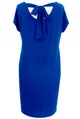 Prosta kobaltowa sukienka z kokardą IZABELA