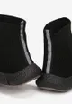 Czarne Sneakersy z Elastyczną Cholewką Sanogo