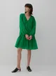 Sukienka ze strukturalnej tkaniny - Zielony