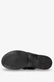 Czarne klapki skórzane płaskie z zamkiem ozdobna podeszwa produkt polski casu 40322