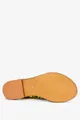 żółte sandały płaskie lakierowane z paskami na krzyż polska skóra casu 3012-0