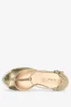 Złote sandały skórzane damskie szpilki t-bar z zakrytą piętą ozdoba produkt polski casu 2477-703