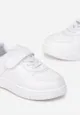 Białe Buty Sportowe ze Skórzaną Wkładką i Rzepem Nelea