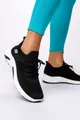 Czarne sneakersy casu buty sportowe sznurowane 39-3-22-b