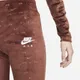 Damskie welurowe spodnie ze średnim stanem Nike Air - Brązowy