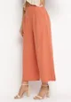 Pomarańczowe Szerokie Spodnie Bawełniane Camprell