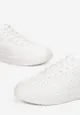 Białe Buty Sportowe Sznurowane z Perforacją Corise