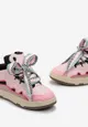 Różowe Sneakersy z Ozdobnym Sznurowaniem i Szerokim Językiem Vessy