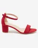 Czerwone damskie sandały na słupku Nelino - Obuwie - Czerwony