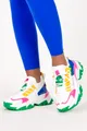 Wielokolorowe sneakersy na platformie damskie buty sportowe sznurowane casu bl322p-g