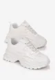 Białe Sneakersy na Grubej Podeszwie Jamarie