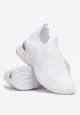 Białe Sneakersy na Grubej Podeszwie z Elastyczną Cholewką Jordanne