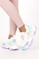 Wielokolorowe sneakersy na platformie damskie buty sportowe sznurowane casu bl322p