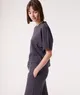Berta T-Shirt Manches Courtes Uni 100% Coton Biologique - Szary