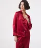 Pearly Chemise De Pyjama En Soie - Czerwony