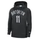 Męska dzianinowa bluza z kapturem Brooklyn Nets Essential Nike NBA - Czerń