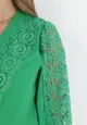 Zielona Koszula z Ażurowymi Wstawkami Lilecca