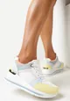 Biało-Żółte Sneakersy Norabel