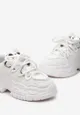 Białe Sneakersy z Podwójnymi Sznurówkami i Tłoczoną Platformą Luppoa