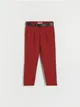 Spodnie typu chino, wykonane z gładkiej, bawełnianej tkaniny. - czerwony