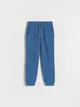 Dresowe spodnie typu jogger, wykonane z miękkiej dzianiny z bawełną. - zielony