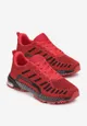 Czerwone Buty Sportowe z Materiału z Ozdobną Podeszwą Calanor