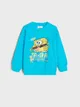 Wygodna, bawełniana bluza z nadrukiem SpongeBoba. - niebieski