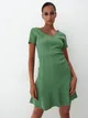 Zielona sukienka mini - Zielony