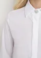 Biała Gładka Koszula Zapinana na Guziki Nothasai