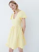 Sukienka z falbankami - Żółty