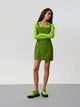 Sukienka mini w pepitkę - Zielony